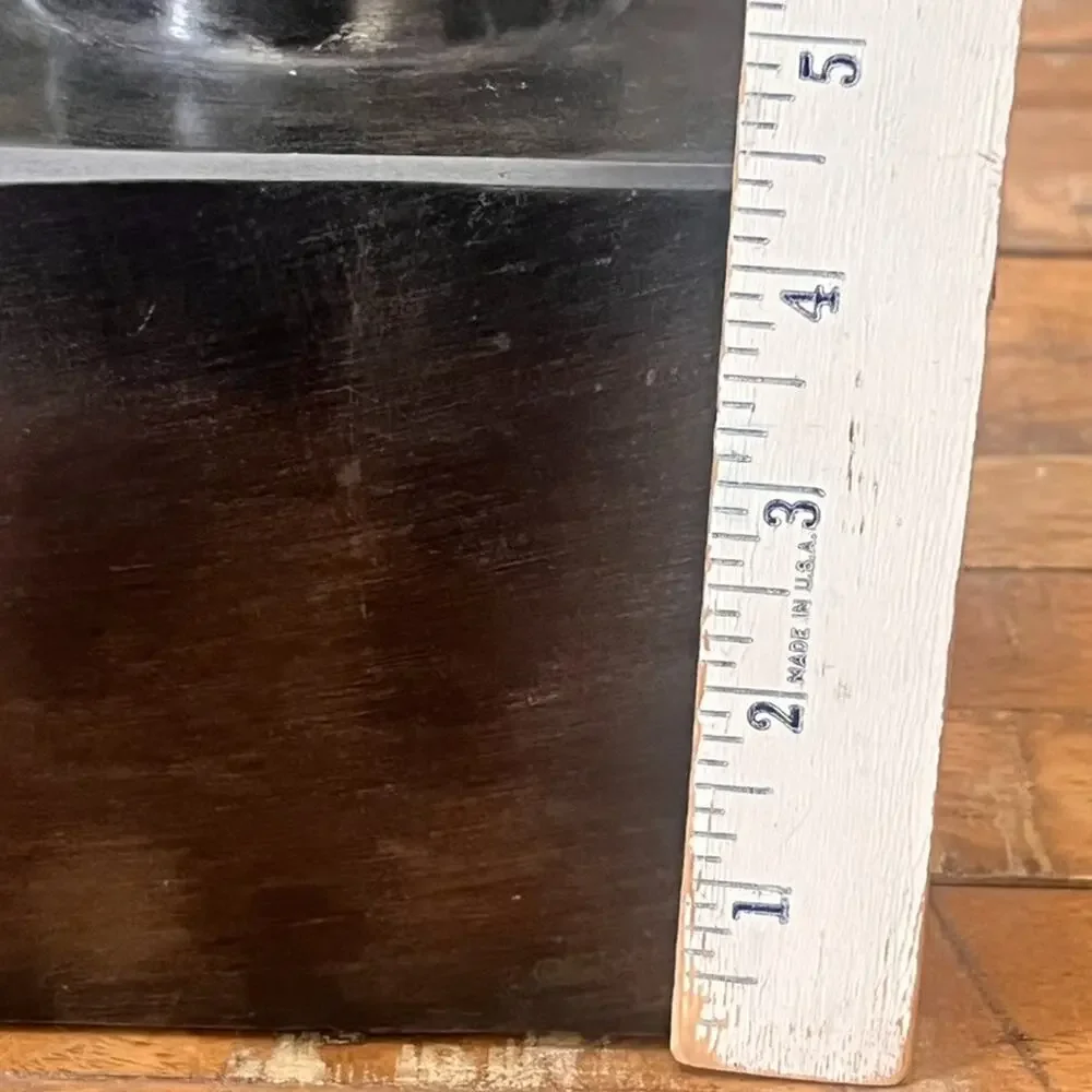 Pottery Barn Inkwell Sculpture Medium Bronze Cube 6 in Metal